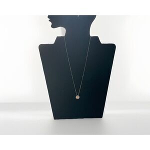 Macy's Sterling Silver Cubic Zirconia Round Pave Pendant Necklace 4mm NWOT